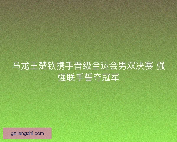 马龙王楚钦携手晋级全运会男双决赛 强强联手誓夺冠军